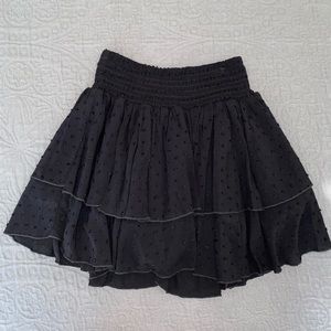 NWT Forever21 black ruffle skort